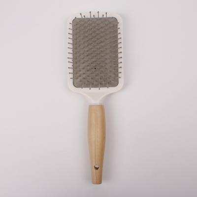 China Factory Supply Waterproof Air Handle Wooden Cushion Comb Anti-Static Massage Hair Comb for sale