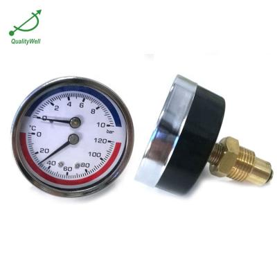 China Tridicator Pipeline Thermometer Boiler Gauge For Industrial 60mm for sale