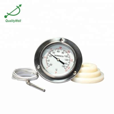 China Rear connection remote readout dial thermometer with top flange 4