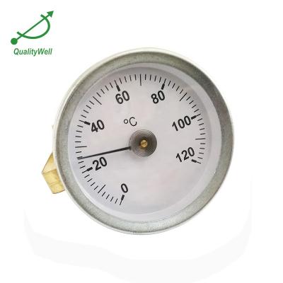 China Galvanized Steel Pipeline Pipe Thermometer For Measuring Surface Bimetallic Temperature for sale