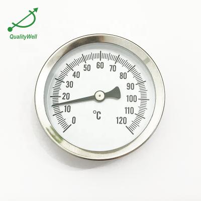 China Metal Shell Bimetal Grill Double Magnet Surface Thermometer Measuring Pipe Temperature for sale