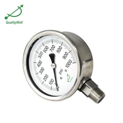 China Liquid Filled SS304 Pressure Gauge For Gases And Liquid for sale