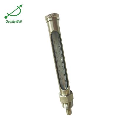 China Metal Brass Round Case Glass Thermometer With Protective Case for sale