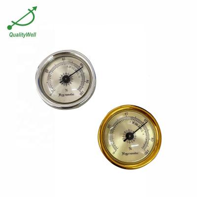 China Round indoor hygrometer with indicator 37.8mm for sale