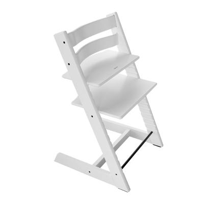 China Baby Furniture Chair White Beech Wood Ergonomic Durable Waterproof Ergonomic Feeding Referee Chair for sale