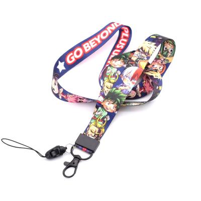 China Promotional Gift Promotional Customized Anime Sublimation Printer Polyester Lanyard Id Card Holder Lanyard With Logo Custom for sale