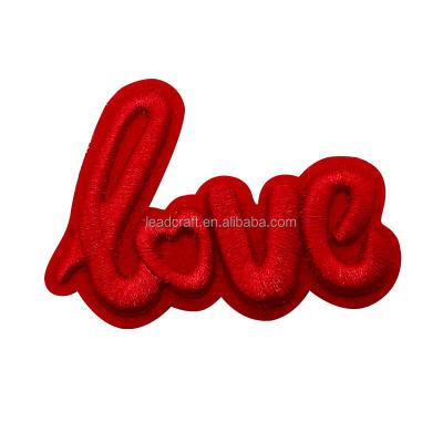 China Washable 3D Puff Custom Logo Iron On Embroidered Letter  Wholesale Custom Chenille Embroidery Patches For Hat Shirt Garment for sale