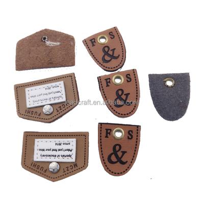 China Washable Premium Embossed Leather Labels Patches and Stylish Tags for sale