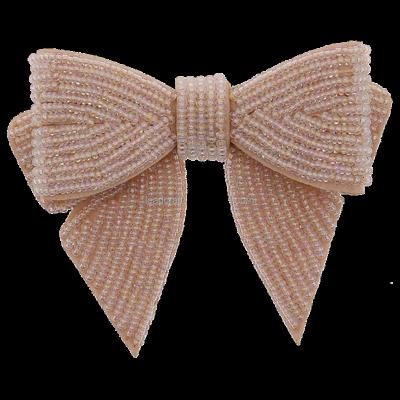 China Washable Hot Wholesale New Fashion  Bead Embroidery Hot Wholesale Iron Patch For Clothing Sequin Patches for sale