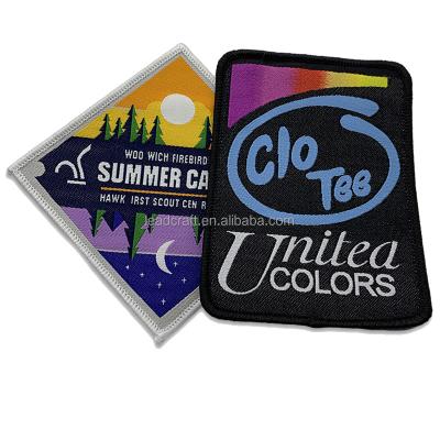 China Washable Creative Garment Accessories Custom Shape Sublimated Patches Custom Fashionable Clothing Labels for sale