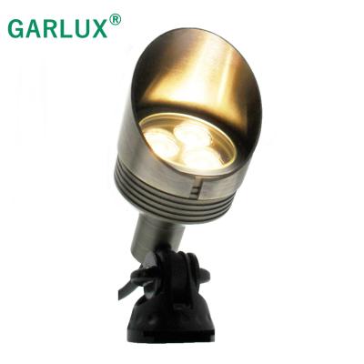 China 12/24v LANDSCAPE Low Voltage Led Spike Light Brass Landscape And Spot Light for sale