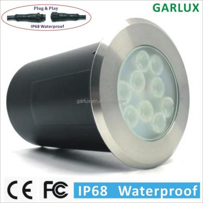 China Stainless steel 12v 18w led outdoor light inground light waterproof ip68 recessed up light for sale