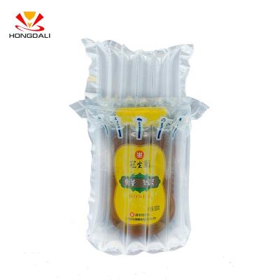 China Free Samples Recyclable 2019 New Listing Shockproof Protective Air Column Cushion Film Bags For Honey 500g Glass Bottles Packaging for sale