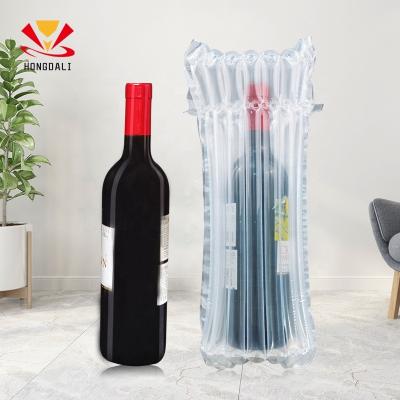 China Hongdali Recyclable Impact Resistance Transport Protector PA/PE Material Bubble Cushion Wrap Wine Bottle Air Column Packing Bag for sale