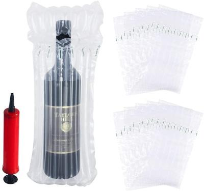 China Glass Bottle Packaging Bags Bubble Proof Air Bubble Proof Hongdali Wine Bottle Protector Air Column Wrap Bag Inflatable Cushion Column Bag for sale