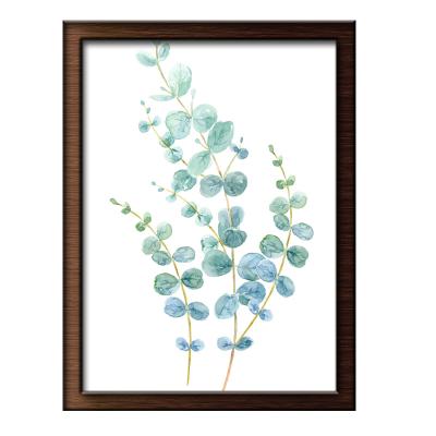 China 2021 custom minimalist green plant wall decor, free frame design, printed frame for sale