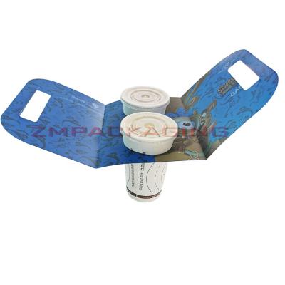 China Eco-friendly Reusable Take Away Paper Pulp Cup Holder Cup Carrier For Coffee Cup for sale