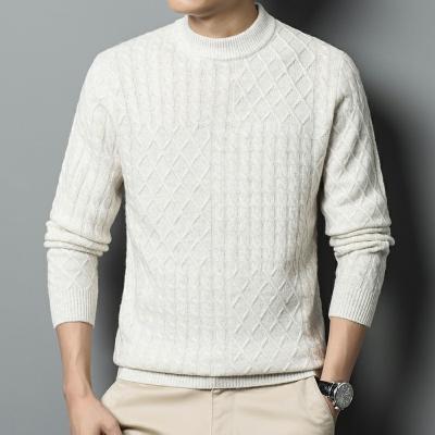 China Solid 100% Winter High Quality Men's Sweaters Slim Fit Warm Soft Warm Woolen Men's Sweaters Sale for sale