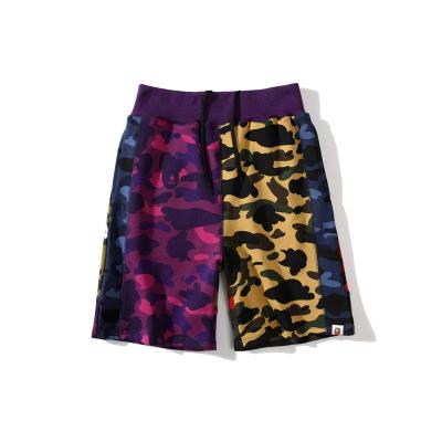 China 2020 Summer Multicolor Splicing Anti-Wrinkle Good Quality Bape Camouflage Shorts Men Camouflage Shorts for sale