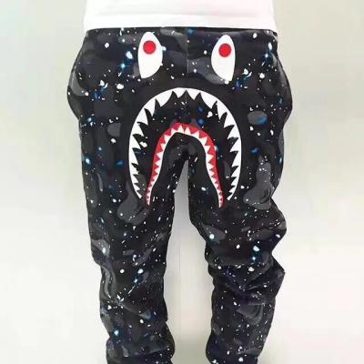 China 2020 Factory Price BAPE Shark Men's Anti-Pilling Pants Glow-in-the-Dark Pants, Starry-sky Pants for sale