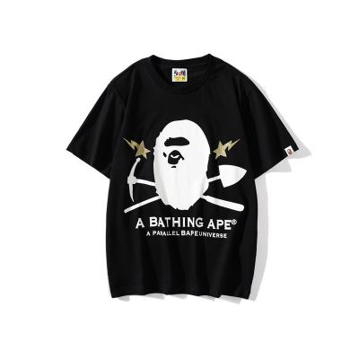 China 2020 New Arrival Anti-shrink Fashion Gold Lightning Animal Main T-shirt Bape Clothes Cheap Bape Clothes Website for sale