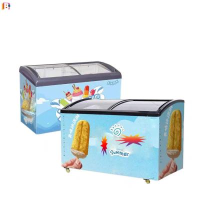 China Refrigerated Single-temperature Ice Cream Showcase Ice Cream Freezer for sale