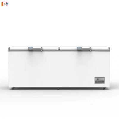 China Commercial Single-Temperature Refrigerators Grade Large Volume Deep Freezer Double Door Chest Chest Freezer With Ce for sale