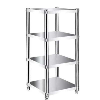 China Industrial Stainless Steel Shelf Kitchen Shelves Selling Stainless Steel Well Four Layers Of Stainless Steel Shelf for sale