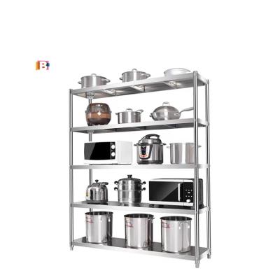 China Industrial Stainless Steel Rack Shelf Plate Four Layers Plate Rack Tier Shelf Stainless Steel for sale