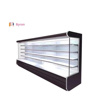 China Single-temperature Commercial Supermarket Refrigerator Upright Open Fruit And Vegetable Display Refrigerator for sale