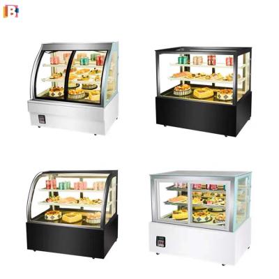 China Single-temperature mousse cake pastry display fridge bakery display cake stand for bakery store for sale