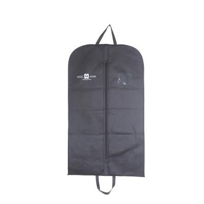 China Factory Customized High Quality Black Dustproof Suit Jacket Storage Nonwoven Garment Bags With Logo for sale