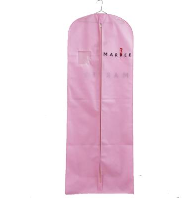 China Recyclable Non Woven Customized Rose Bridal Dress And Gown Cover And Garment Bags for sale