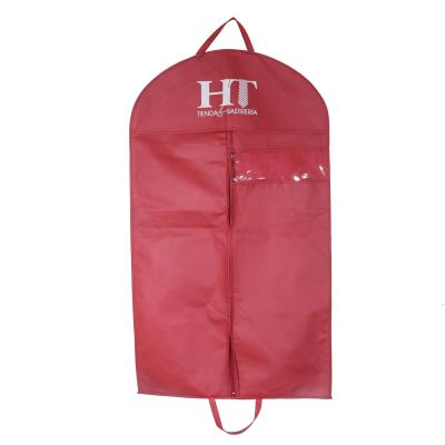 China High Quality Reusable Storage Red Color Suit Garment Bags Cotton Dress Cover for sale