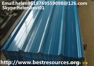 China 0.48mm*840mm*4000mm roof plate PPGI corrugated steel sheet for sale