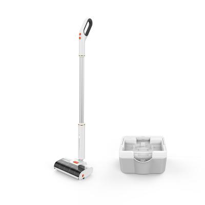 China Hot Selling Hotel Washing Floor Mop Low Noise Electric Cordless Sweeper Vacuum Cleaner Upright Vacuums With Water Tank Bucket for sale