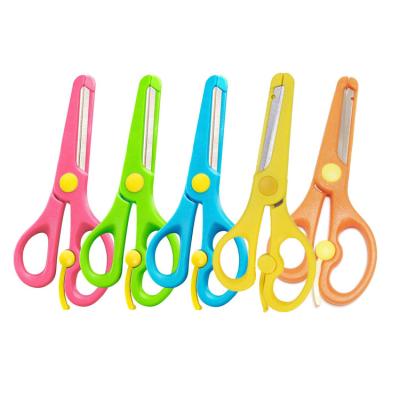 China Customized Universal Stationery Craft Cut Paper Cutting Scissors School Safety Scissors for Kids Children for sale