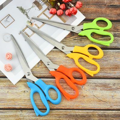 China 8.5 Inch Universal Cutter Stocked Colorful Professional Working Scissors For Household Cutting Lace Leather Fabric For Sewing for sale