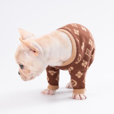 China Viable Dog Sweater Designer Dog Clothes French Bulldog Schnauzer Corgi Chiwawa Luxury Puppy Clothes Dropshipping CH3016 for sale