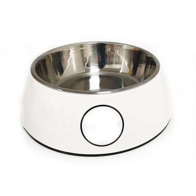 China Non-automatic dog bowl melamine pet food feeder drinking water dog designer with logo pet accessories supplies dropshipping WA1001 for sale