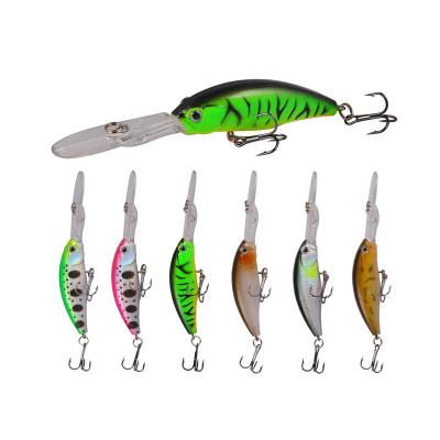 China Outdoor Activities Fishing Lure Bait ZURI-BERL Floating Long Tongue Deep Diving Artificia Minnow Fishing Hard Simulation 10CM/7.5G Bait Fishing Tackle for sale