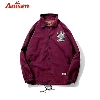 China Fashion streetwear fashion hotsale coaches logo coaches OEM viable man jacket waterproof jacket for sale