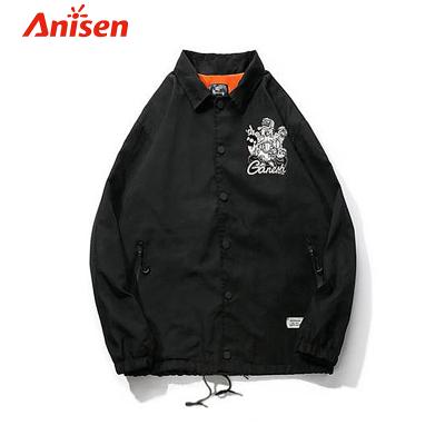 China Fashion streetwear fashion hotsale coaches logo coaches OEM viable man jacket waterproof jacket for sale