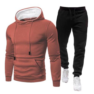 China Fashion Anti-pilling Sweated Hoody Solid Color Streetwear Cotton Fleece Unisex Hoodie Set Style For Man for sale