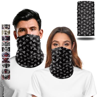 China Fashion Sublimation Head Wraps Face Scarf White Halloween Neck Cuff Adult Face Covers Milk Shreds Magic Turban Tube Bandana for sale