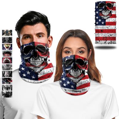 China Fashion Sublimation Head Wraps Face Scarf White Halloween Neck Cuff Adult Face Covers Milk Shreds Magic Turban Tube Bandana for sale