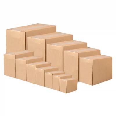 China Empty Yellow Disposable Shopping Cardboard Box Packaging Cardboard Human Sized Card Box With Shipping For Product Packing for sale