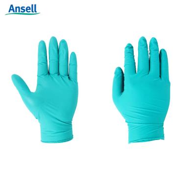 China High Quality ANSELL 92-600 Anti-Slip Dispos Capable Nitrile Thickened Food Industry Powder Free Glove for sale