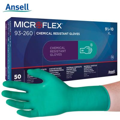 China ANSELL 93-260 Anti-Slip Dispos Powder Free Capable Nitrile Thickened Safety Glove High Quality Supplier for sale