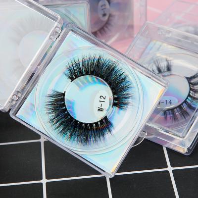 China 3d Private Label 25mm Fluffy Mink Eyelash Packaging Custom Strip Mink Eyelashes Wholesale 25mm for sale